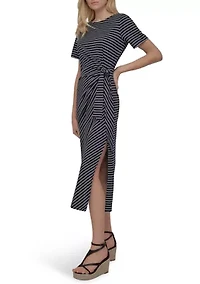 Women's Print Jersey A-Line Midi Dress