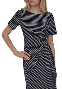 Women's Print Jersey A-Line Midi Dress