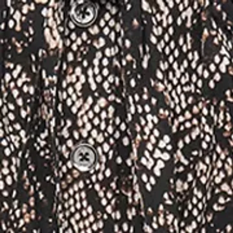 Women's Long Sleeve Printed Shirt Dress