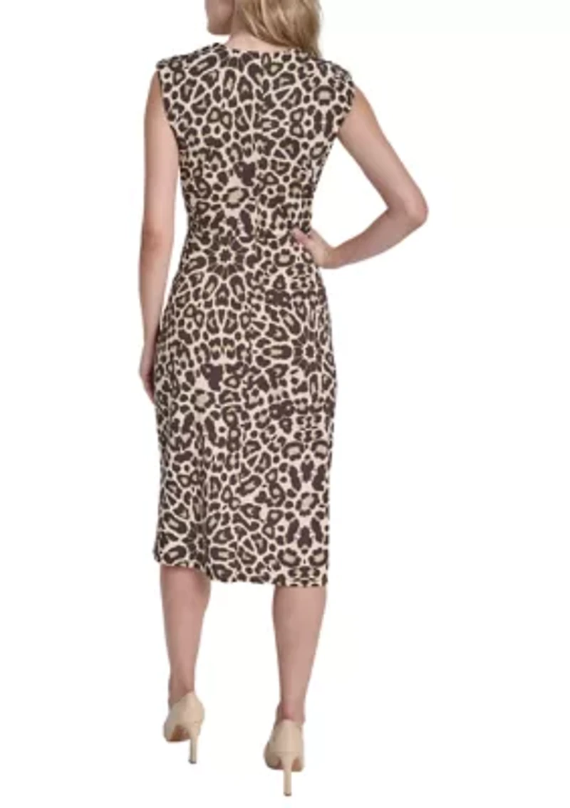 Women's Sleeveless Printed Sheath