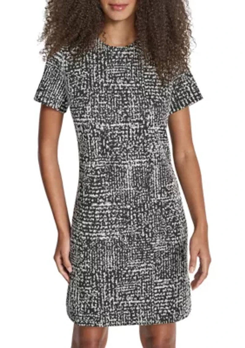 Women's Houndstooth Print Sheath Dress