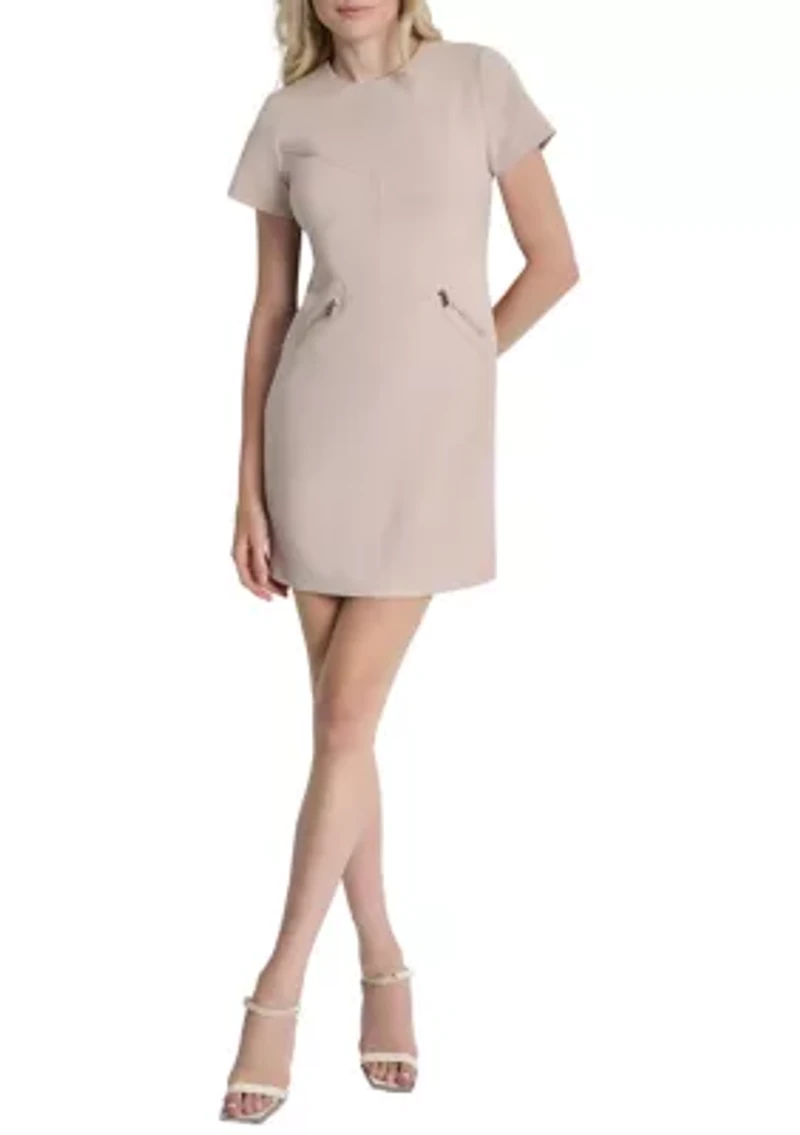 Women's Short Sleeve Sheath Dress