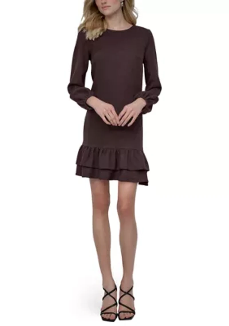 Women's Solid Washer A-Line Dress