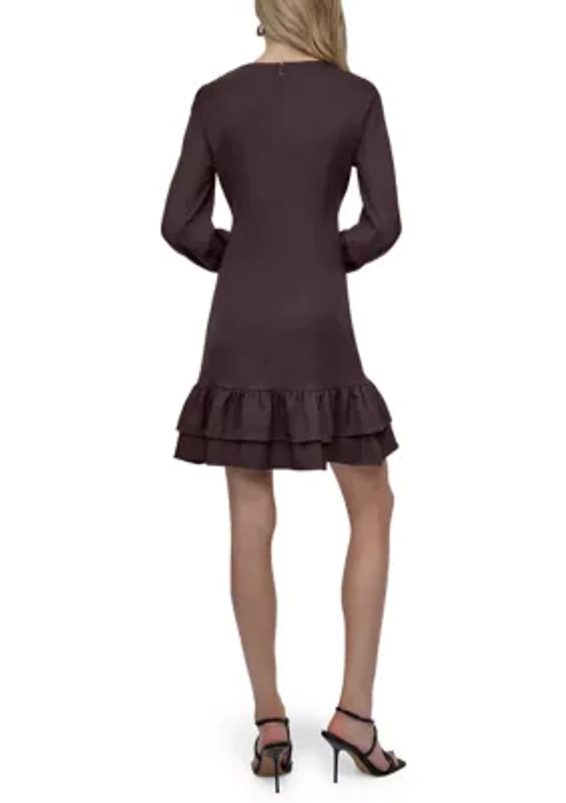 Women's Solid Washer A-Line Dress