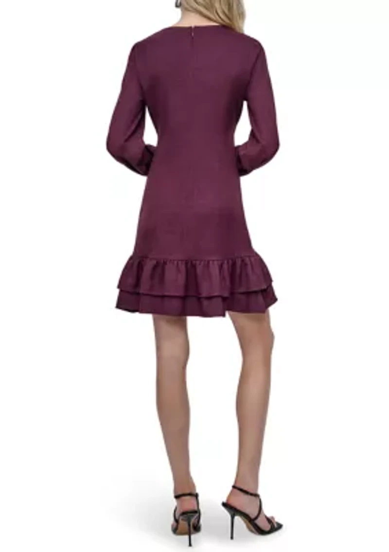 Women's Solid Washer A-Line Dress