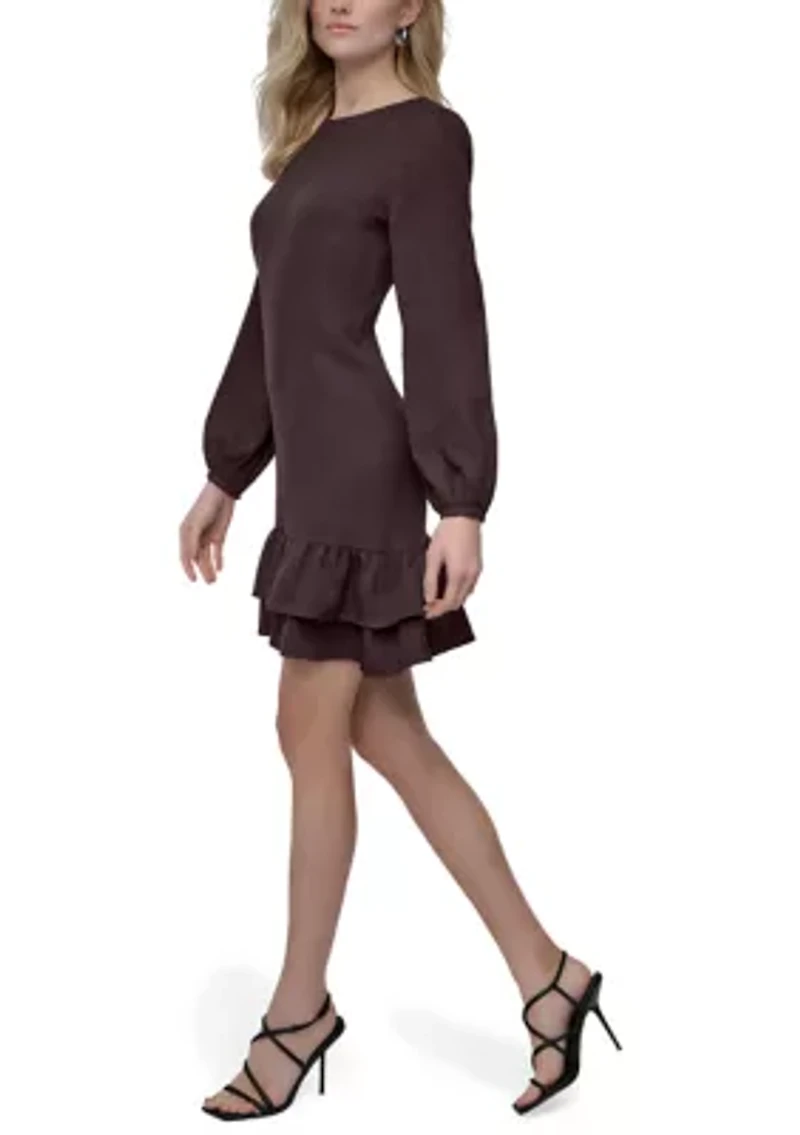 Women's Solid Washer A-Line Dress