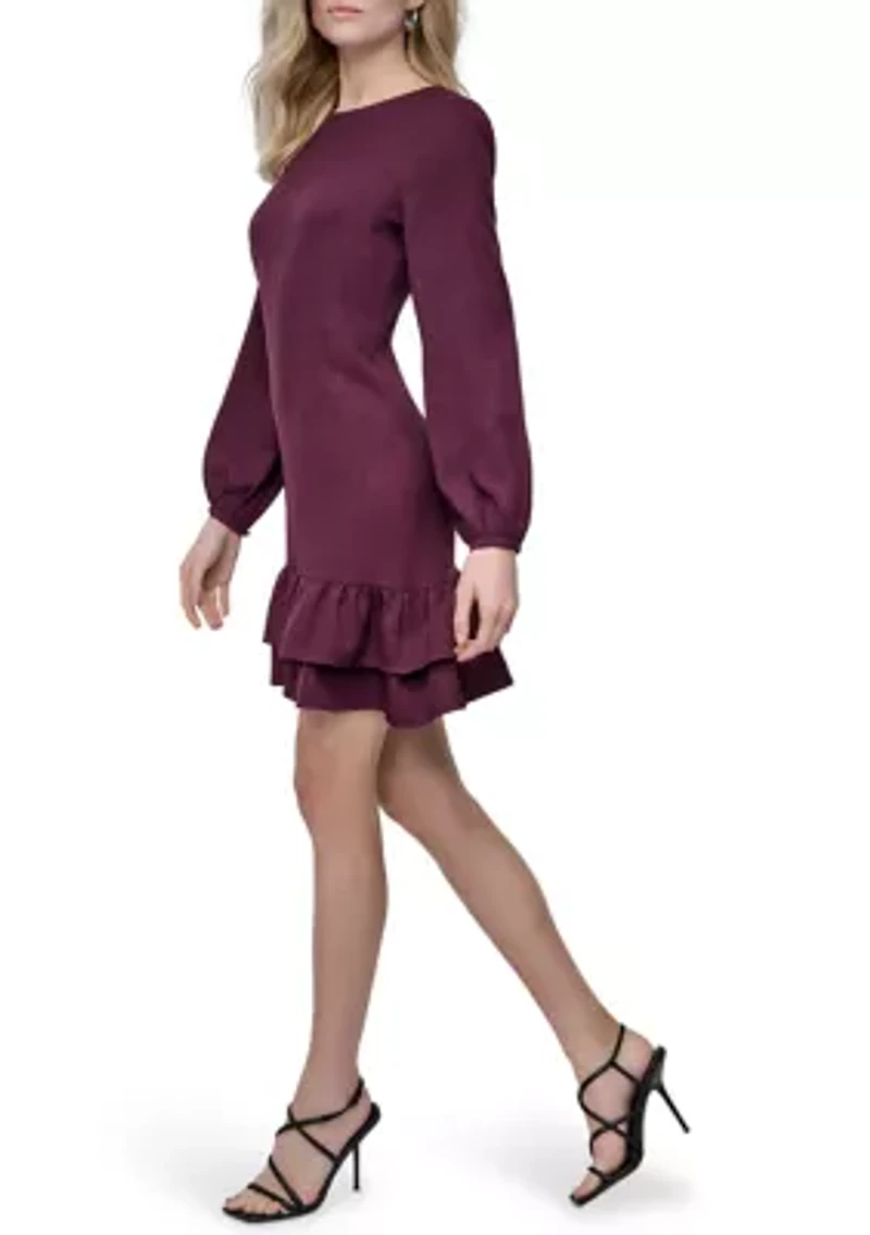 Women's Solid Washer A-Line Dress