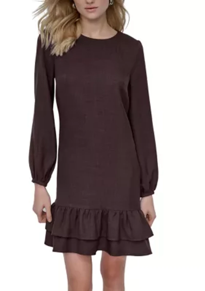 Women's Solid Washer A-Line Dress