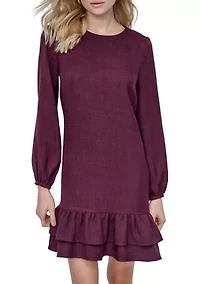 Women's Solid Washer A-Line Dress