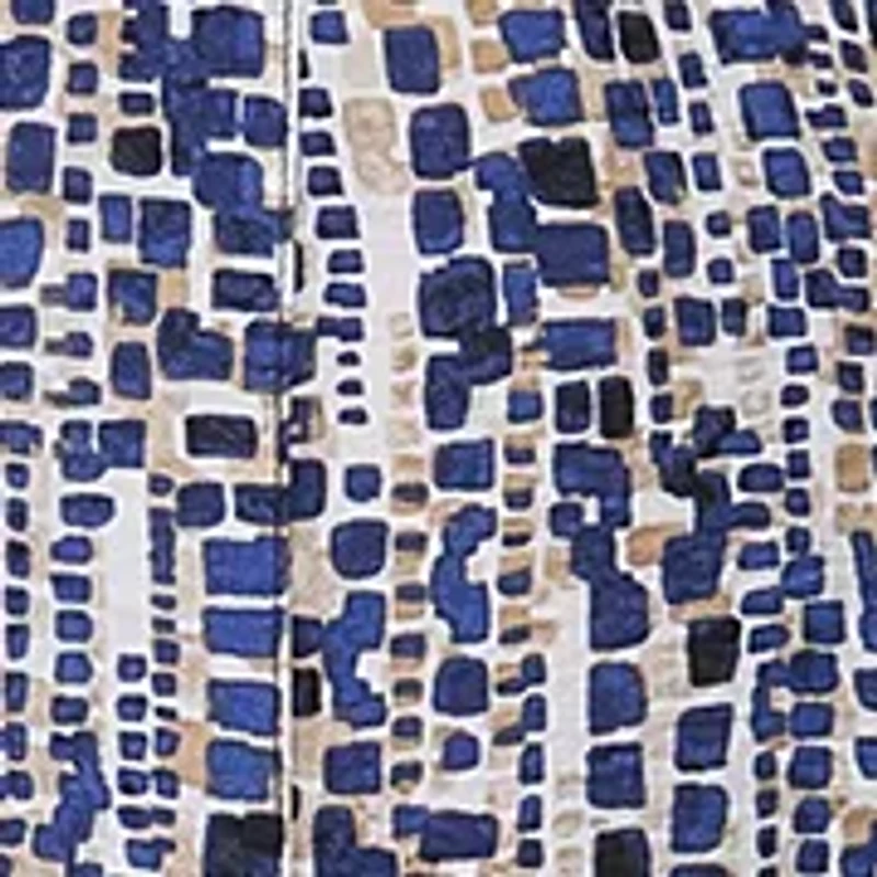 Women's Long Sleeve Collar Neck Print A-Line Shirtdress