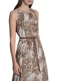 Women's Sleeveless Chiffon Midi Dress