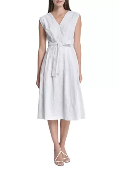 Women's Sleeveless V-Neck Midi Dress