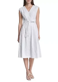 Women's Sleeveless V-Neck Midi Dress