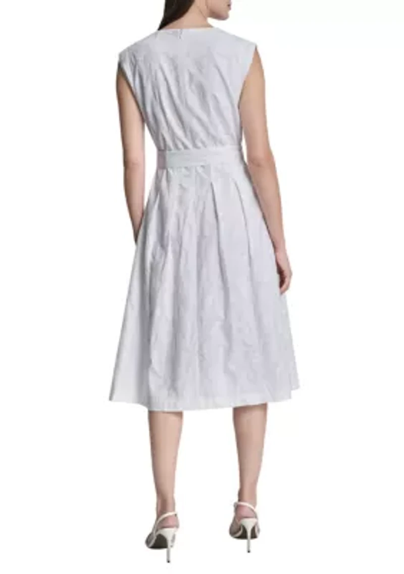 Women's Sleeveless V-Neck Midi Dress