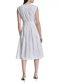 Women's Sleeveless V-Neck Midi Dress