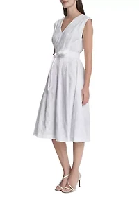Women's Sleeveless V-Neck Midi Dress