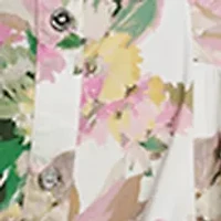 Women's Short Sleeve Floral Midi Dress