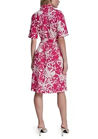 Women's Three-Quarter Sleeve Midi Dress