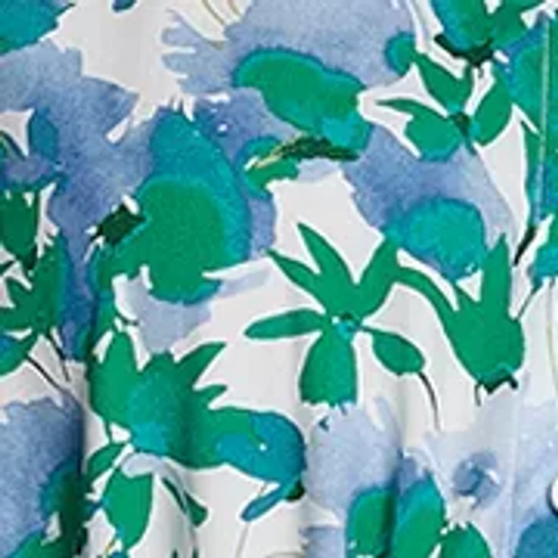 Women's Three-Quarter Sleeve Floral Midi Dress