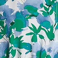 Women's Three-Quarter Sleeve Floral Midi Dress