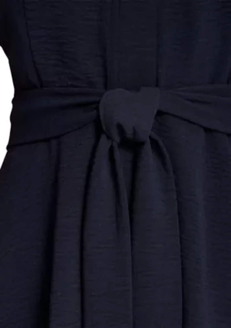 Women's Sleeveless Tie Waist Mini Dress