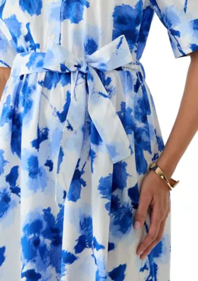 Women's 3/4 Sleeve Floral Midi Dress