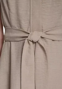 Women's Sleeveless Tie Waist Mini Dress