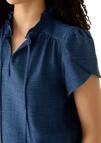 Women's Flutter Sleeve Mini Dress