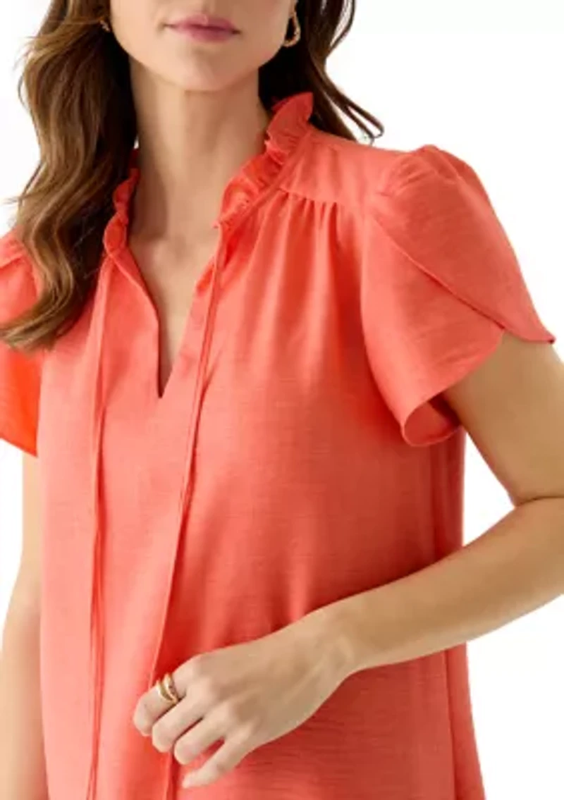 Women's Flutter Sleeve Mini Dress