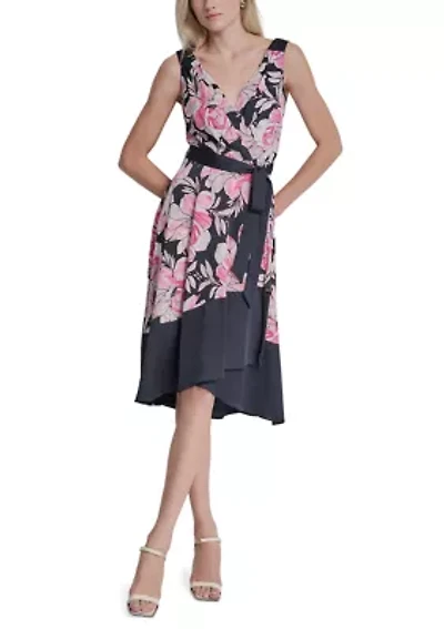 Women's V-Neck Floral Midi Dress