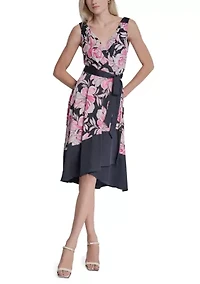 Women's V-Neck Floral Midi Dress