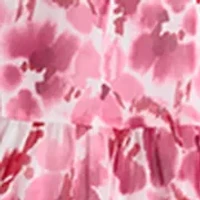 Women's Sleeveless V-Neck Floral Maxi Dress
