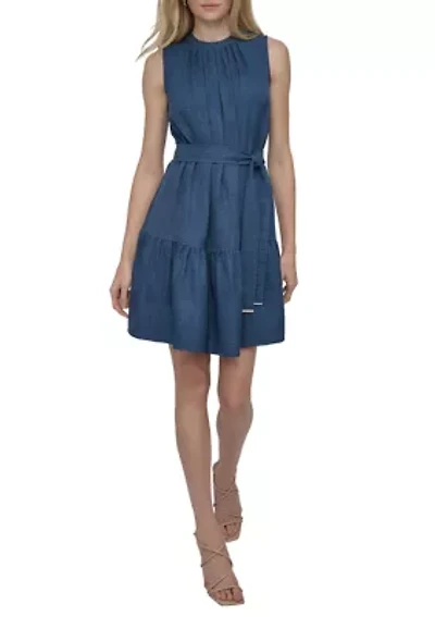 Women's Sleeveless Tiered Mini Dress