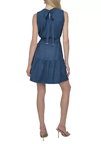 Women's Sleeveless Tiered Mini Dress