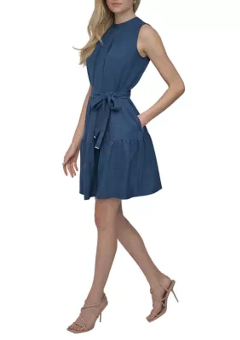 Women's Sleeveless Tiered Mini Dress