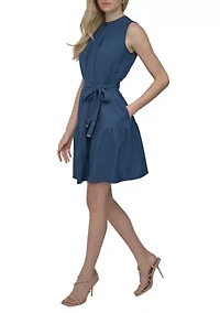 Women's Sleeveless Tiered Mini Dress