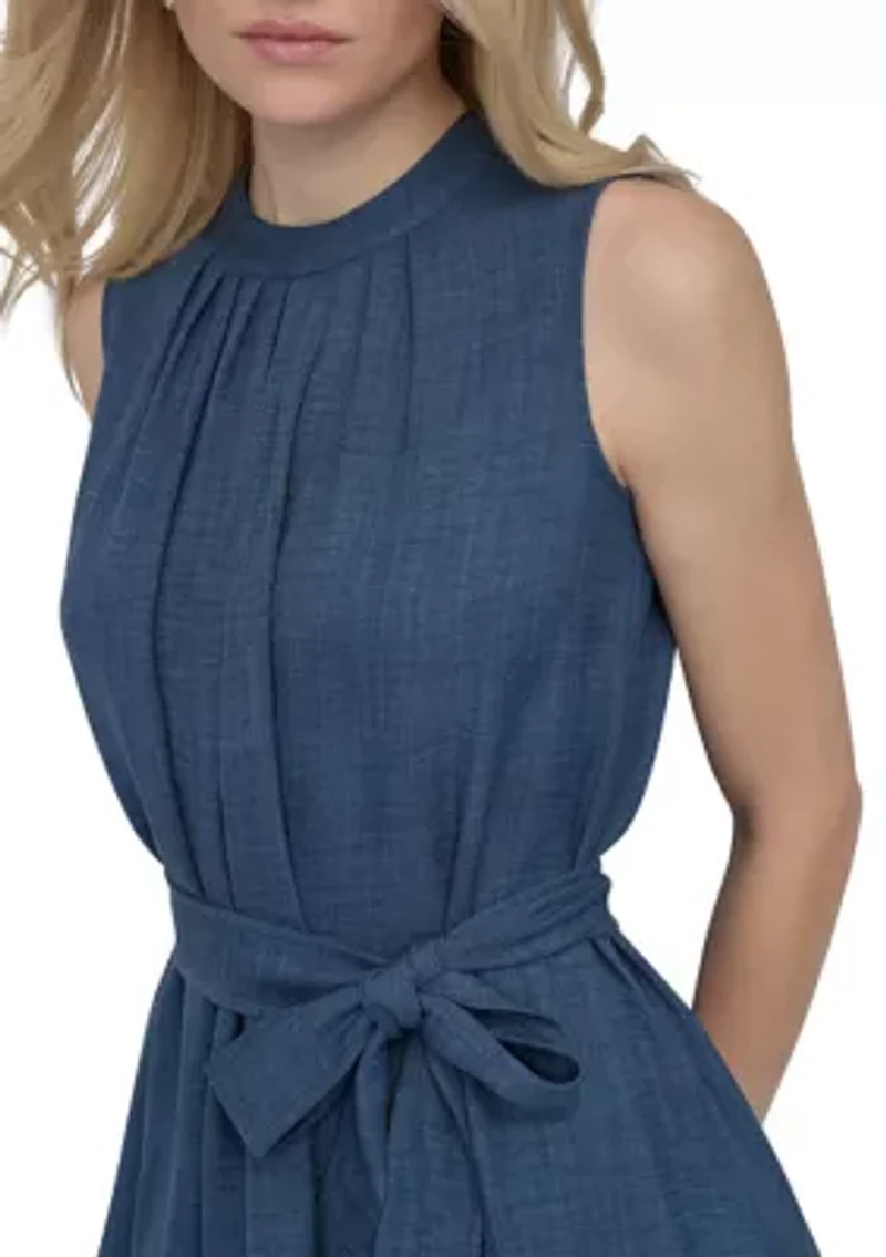 Women's Sleeveless Tiered Mini Dress