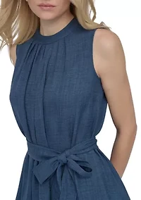 Women's Sleeveless Tiered Mini Dress