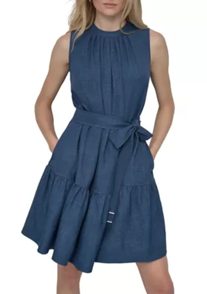 Women's Sleeveless Tiered Mini Dress