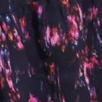 Plus Long Sleeve V-Neck Floral Print Ruffle Hem Dress