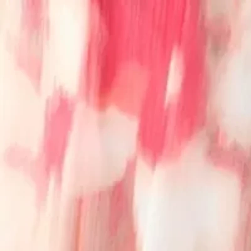 Plus Watercolor Printed Chiffon Fit and Flare Maxi Dress