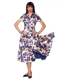 Midi Shirt Dress with Removable Sash