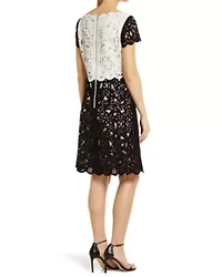 Colorblock Laser Cut Dress