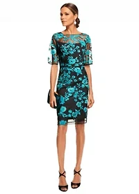Novelty Emb Sheath Dress