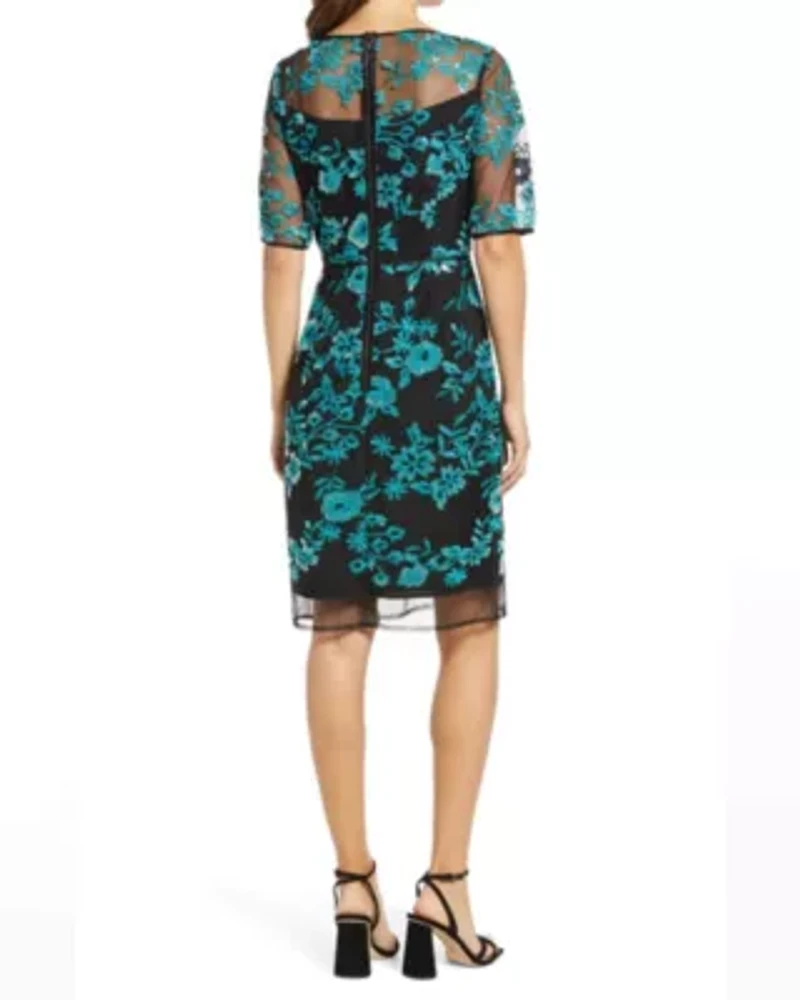 Novelty Emb Sheath Dress