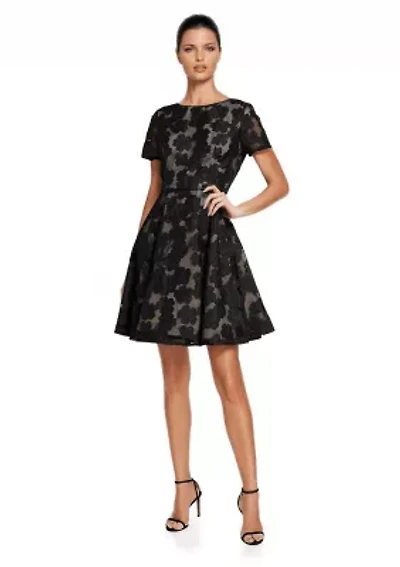 Novelty Woven Fit and Flare Dress