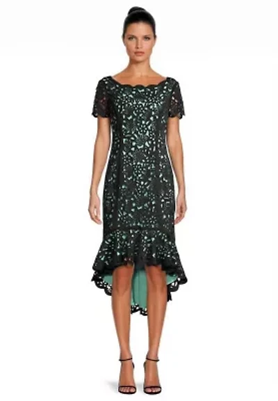 High Low Laser Cut Dress