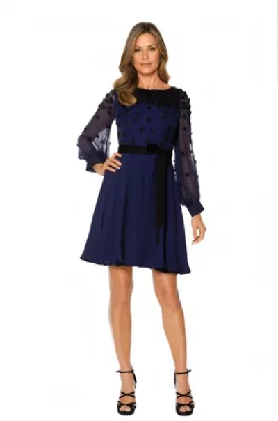 Georgette Fit and Flare Dress with Floral