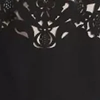 Laser Cutting Floral Crepe Sheath Dress