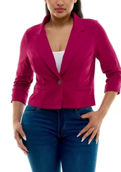 3/4 Sleeve Crop Blazer